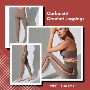 NWT Carbon38 Crochet Seamed Leggings Size Small